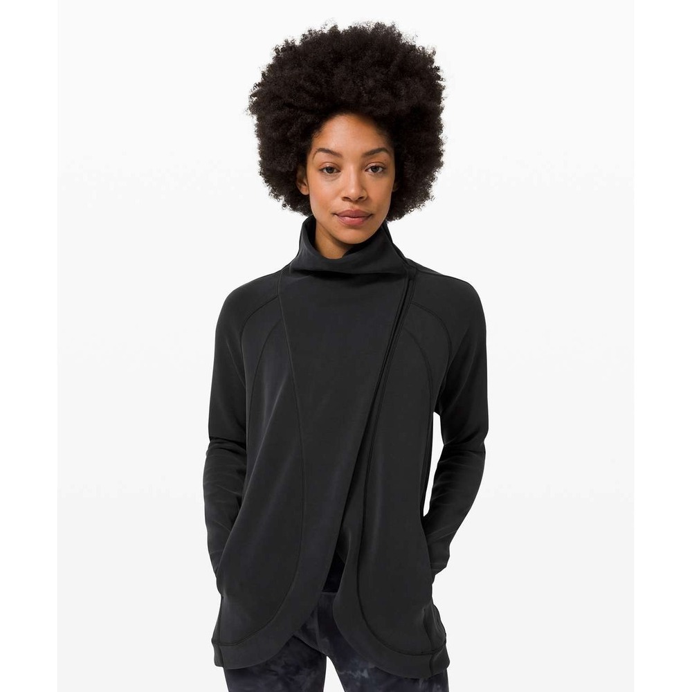 Lululemon Rally Wrap Size Black Women's Size 12 Performance Cardigan